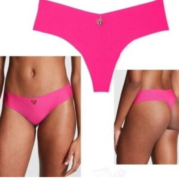 PINK VICTORIA’S SECRET STRAWBERRY HEART THONG – XS – NEW WITH TAG 🍓✨ - Picture 14 of 15